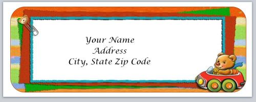 30 Cute Bear Personalized Return Address Labels Buy 3 get 1 free (bo113)