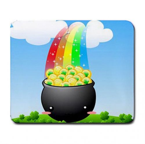 leprechaun dwarf sprite gold pot vibrant pc mouse pad