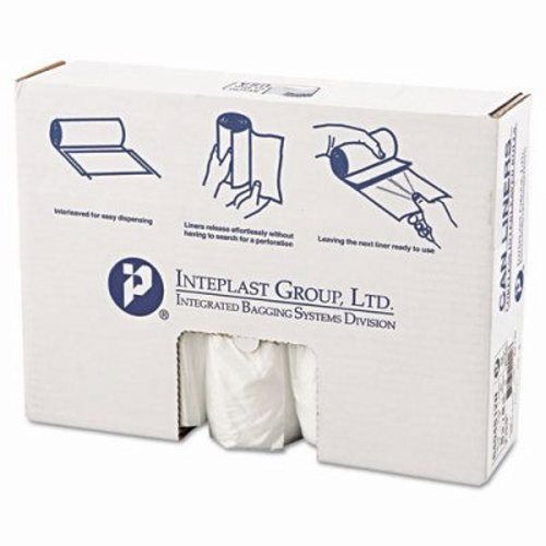 Inteplast group high-density 45 gallon can liners, clear, 25,roll (ibss404812n) for sale