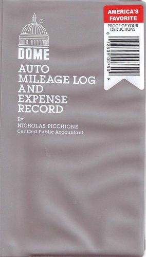 Dome auto mileage log and expense record book - 750 - 3-1/2&#034; x 6-1/2&#034; for sale