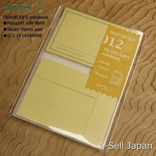 MIDORI TRAVELER&#039;S notebook Passport size Refill / Sticky Notes 012 #14349006