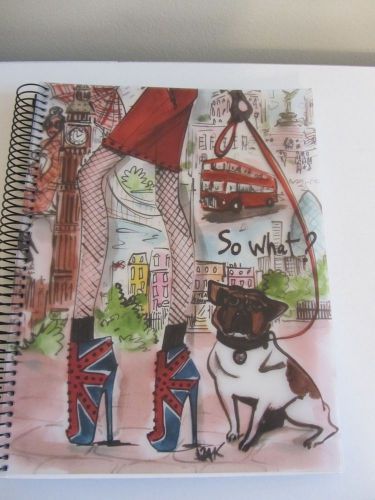 IZAK ZENOU 4 SUBJECT NOTEBOOK (COLLEGE RULE) FASHIONISTA LONDON SCENE-BRAND NEW