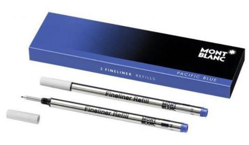 2 Montblanc  Blue FineLiner Refills Broad Point 105171