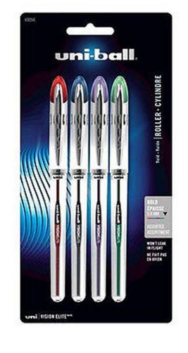 4 * Uni-ball VISION ELITE PENS Red BLUE Green PURPLE