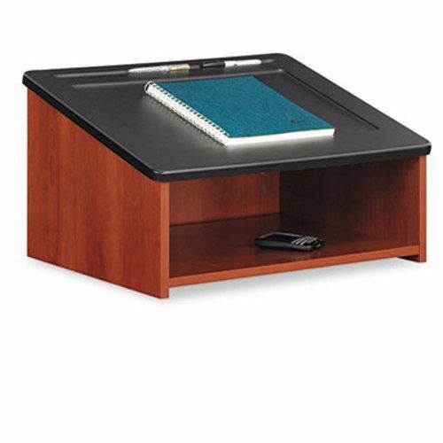 Safco Tabletop Lectern, 24w x 18-1/2d x 13-3/4h, Cherry/Black (SAF8916CY)