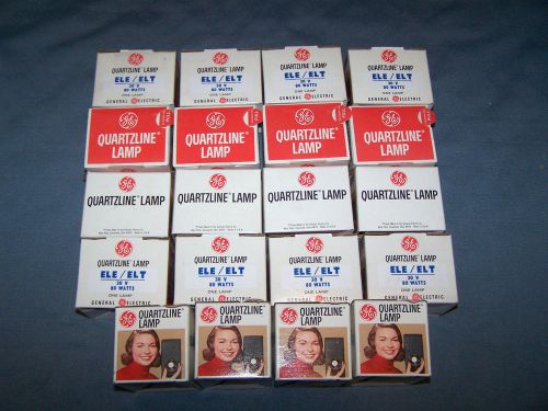 Lot of Twenty (20) ELE, ELT GE Quartzline Projector Lamps Bulbs NOS