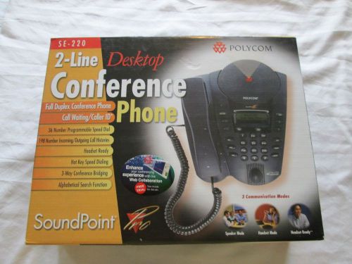 Polycom Soundpoint Pro SE-220 2 Line Display Conference Phone new in box