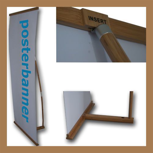 L-Banner Display BAMBUS inklusive DRUCK 80 x 200 cm