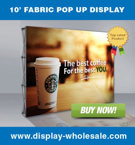 10ft Fabric Pop Up Display