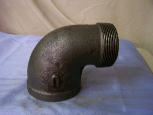 2&#034; Black Malleable Iron 90 Degree Street Elbow 2&#034; - NPT - U-Brand  Made in USA