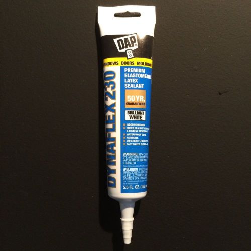 Dap dynaflex 230 premium elastomeric latex sealant - brilliant white 5.5oz for sale