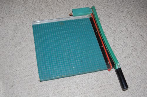 Vintage martin yale 16&#034; paper cutter trimmer hardwood metal parts sharp blade for sale