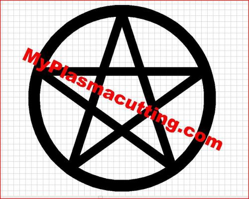 Star or pentagram plasma or laser .dxf clip art for sale