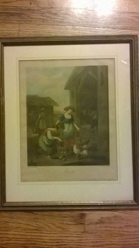 handcolor engraving 1793 Francesco Bartolozzi (Italian,1727-1815) signed  March