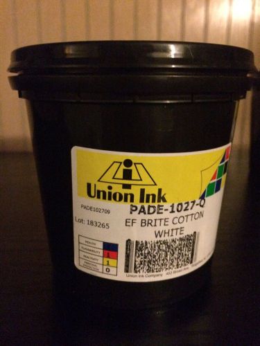 Union Ink Screen Printing Plastisol Ink Brand New Quart Brite White Silkscreen