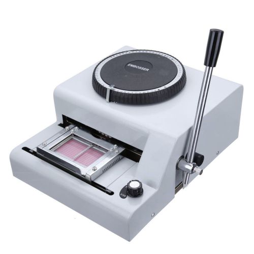 72-character manual pvc card embosser credit id vip embossing machine for sale