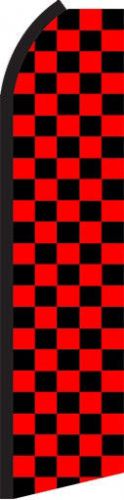 CHECKERED RED/BLACK  X-Large Swooper Flag - RD1
