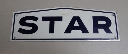 Star Baked Enamel Metal Sign