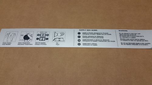 NEW Wascomat Gen6 Instruction Sign Overlay (W620,W630,W640) - Part # 432-2851-81