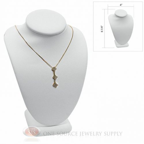 6 1/4&#034; pendant necklace white leather neck form jewelry presentation display for sale