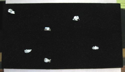 72 Ring Insert Foam Pad Black Velvet Flocked (for Standard Size Trays And Cases)