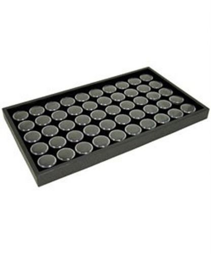 GEM TRAY STACKABLE 50 SPACE BLACK FOAM &amp; BLACK TRAY