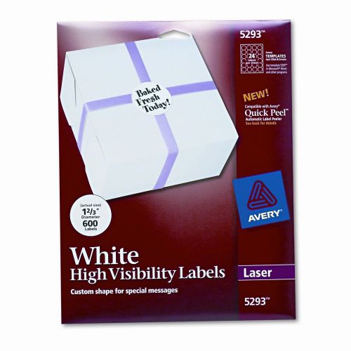 Avery consumer products high-visibility round laser labels, 600/pack for sale