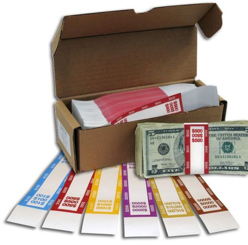 100 SELF SEALING CURRENCY money STRAPS  BANDS YOU  CHOOSE DENOMINATIONS