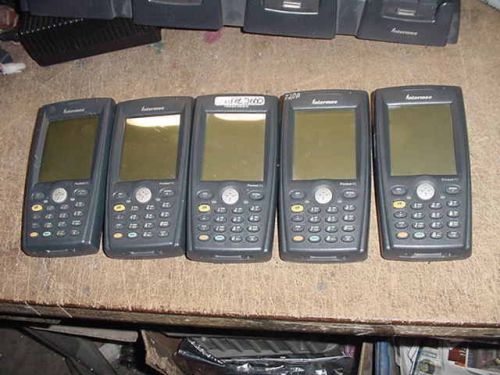 5x Intermec Model 700 (720A) Handheld Units for Parts/Repair. Power up. &gt;G2