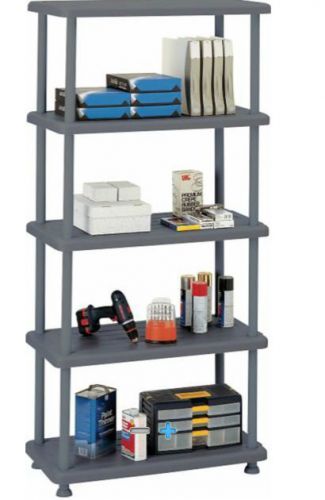 Iceberg Rough n Ready Open Storage System, 5 Shelves, 36 x 18 x 74, Charcoal, EA