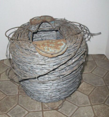 34 Lb Roll Vintage Barb Wire 14 Gauge 2P 4&#034;