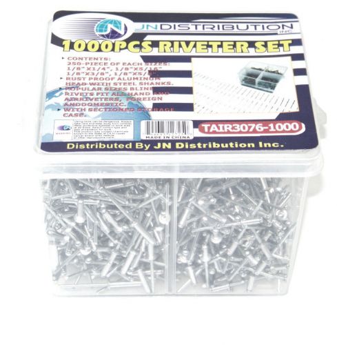 1000 PCS RIVETS FOR AIR AND HAND RIVETER GUN ASSORTMENT AJ