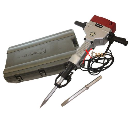 2100w 110v electric demolition jack hammer concrete breaker w/ 2chisels bits for sale