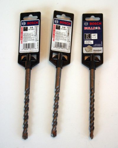 3PC Bosch HC2061 3/8&#034; x4&#034; x 6&#034; Carbide Masonry Bits SDS Plus NEW