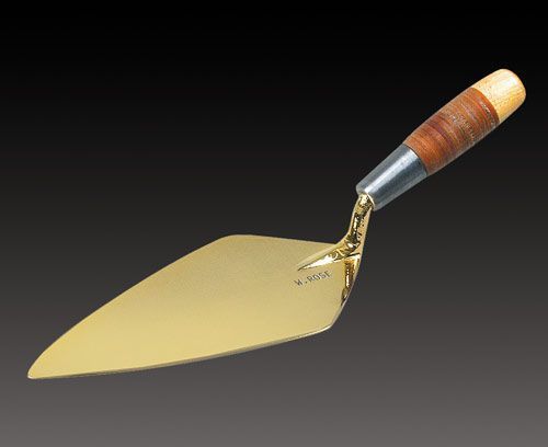 W Rose Brick Trowel Gold Plated Ceremonial Trowel 19710