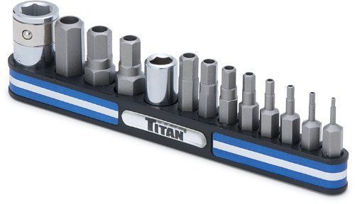 NEW Titan 16136 Tamper Resistant Metric Hex Bit Socket Set - 13 Piece