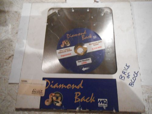 Muliquip diamond back 10&#034; x .080 premium diamond blade 10sbl, mq brick / block for sale