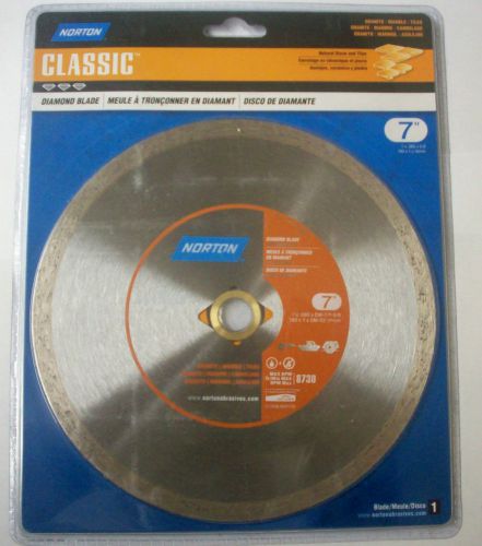 (2) Norton 02788 Diamond Saw Blade 7&#034; Dry/Wet Cutting Continuous Rim