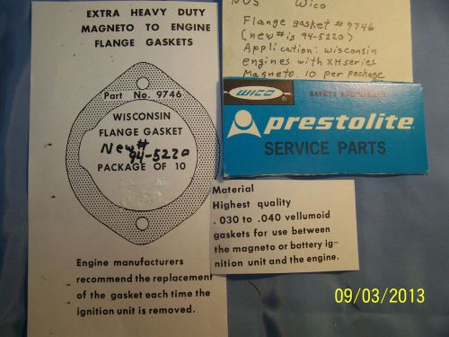 Wico flange gasket 10 each xh series  9446 (94-5220) .30to .40 vellumoid gasket