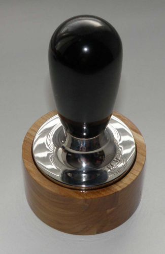 Barista professional 58mm cherry wood tamper stamper holder seat for sale