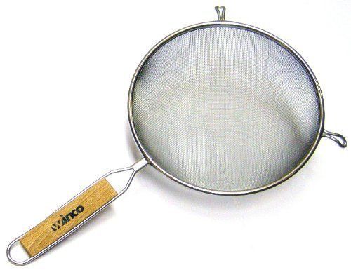 Medium Winco MS3A-8S Strainer with Single Fine Mesh, 8-Inch Diameter Brand New!