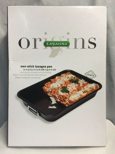 Origins Lasagna Pan Nonstick Steel Core Xylan Non Stick 11 x 15 1/4 x 2 1/4