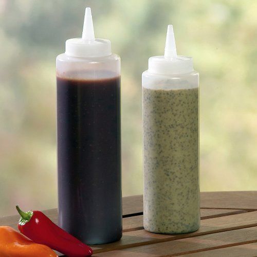 New kitchen supply squeeze bottles: set of 3  8-oz for sale