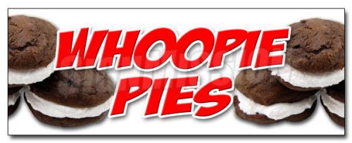 12&#034; WHOOPIE PIES DECAL sticker cake pie gob BFO black and white whoopy dessert