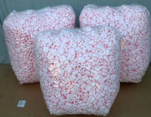 PINK 10.5 cu ft POPCORN PACKING Anti Static PEANUTS NEW CLEAN FREE SHIP PINK