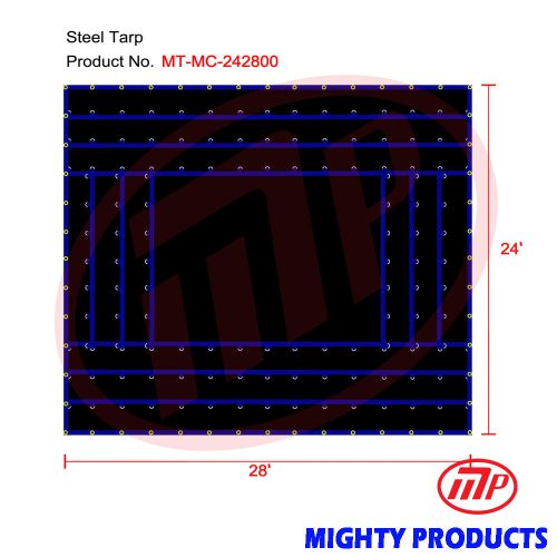 Flatbed truck tarp - light weight machinery tarp -24x28  (mt-mc-lw2428) for sale