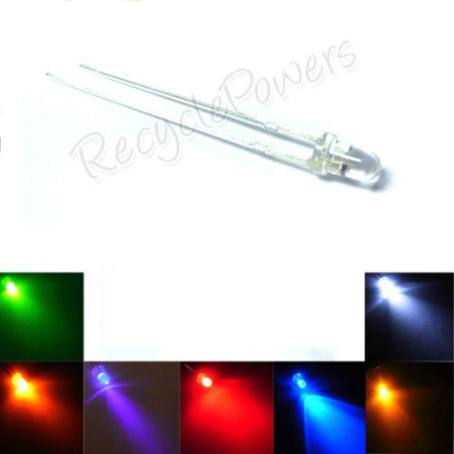 100 x 3mm Bright 7 colors 20000 mcd LED Bulb Light