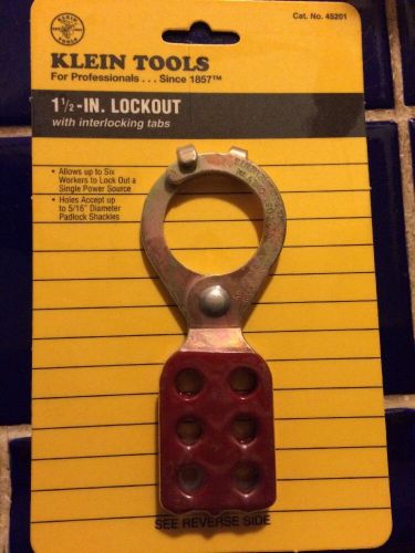 Klein tools 1.5in lockout with interlocking tabs for sale