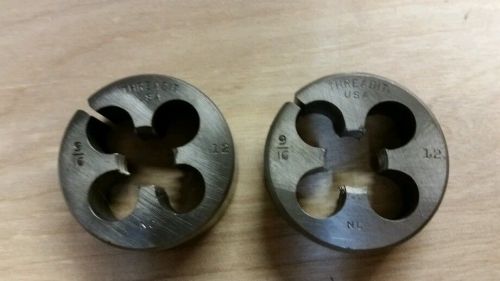 9/16-12  inch and a half adjustable die 2 pcs. Threadit USA