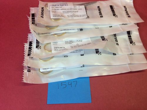 Aesculap needle holders lot, bm012r x 6, tc halsey serr, 130mm